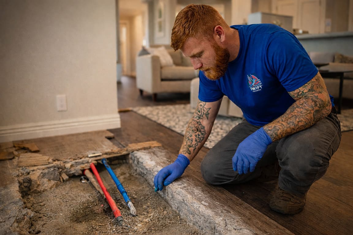 Swift Plumbing Slab Leak Repair Forney TX