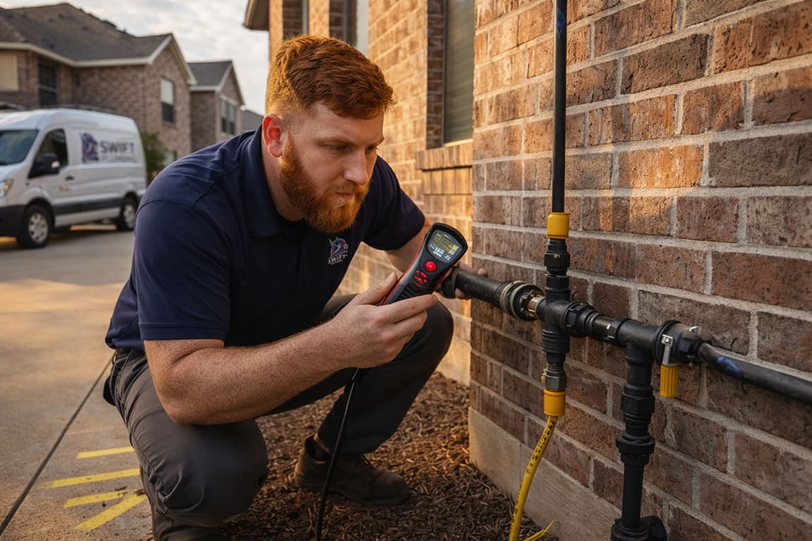 gas leak repair forney tx by Swift Plumbing