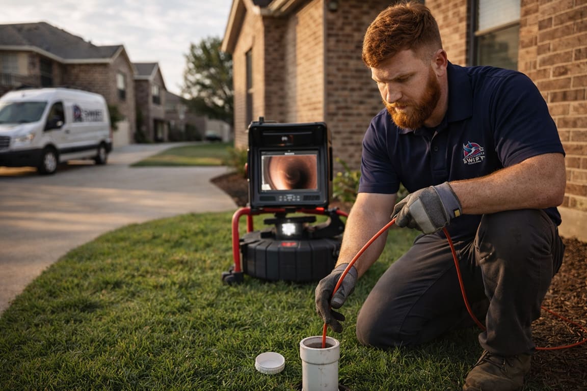 video pipe inspection service forney tx by Swift Plumbing